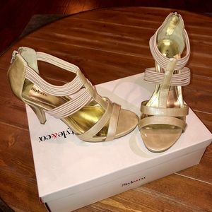 Style & Co Gabriel Champagne Heels, 7.5